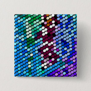 WILDFLOWERS 15 CM SQUARE BADGE