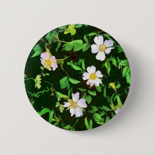 WILDFLOWERS 6 CM ROUND BADGE (Front)