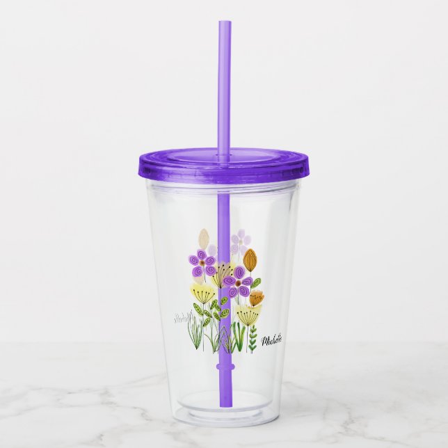 Wildflowers Acrylic Tumbler (Front)