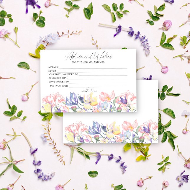 Wildflowers Advice and Wishes Bridal Shower Stationery (Creator Uploaded)