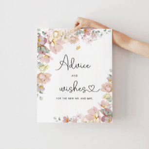 Wildflowers advice and wishes for Newlyweds Poster