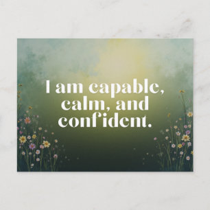 Wildflowers Affirmation Uplifting Message Postcard