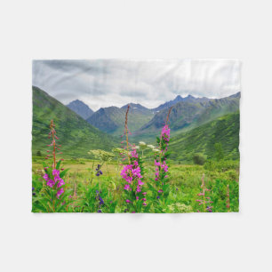 Wildflowers Alaskan Valley Fleece Blanket