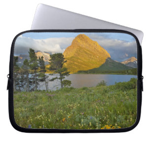 Wildflowers along Swiftcurrent Lake in the Many Laptop Sleeve