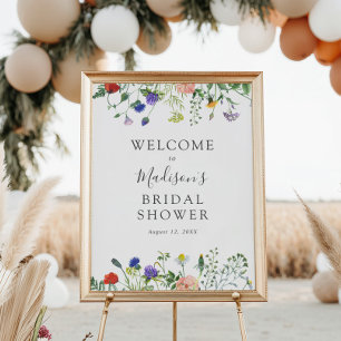 Wildflowers and Bee Bridal Shower Welcome Sign