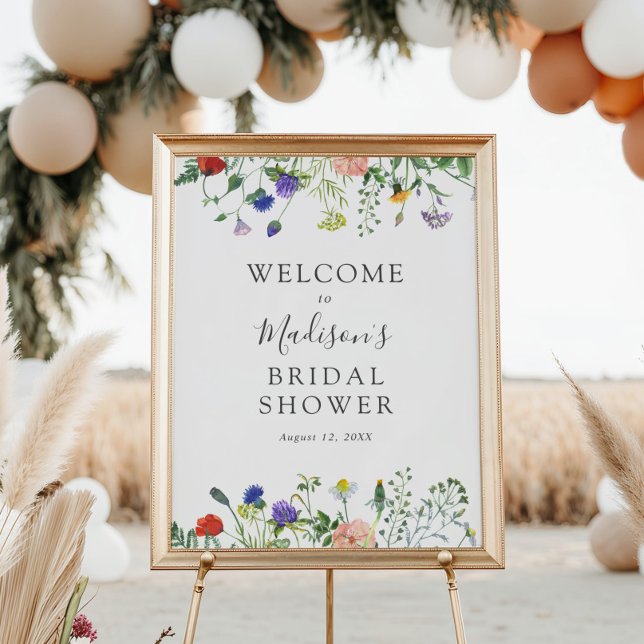 Wildflowers and Bee Bridal Shower Welcome Sign (Creator Uploaded)