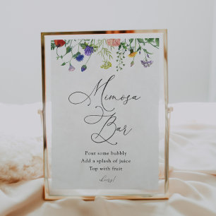 Wildflowers and Bees Mimosa Bar Sign