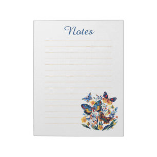 Wildflowers and Butterflies Aesthetic Lined Notes
