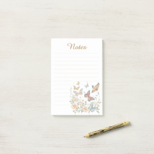 Wildflowers and Butterflies Cottagecore Lined Note