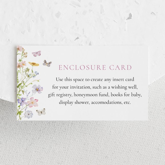 Wildflowers and Butterflies Custom Enclosure Card (Creator Uploaded)
