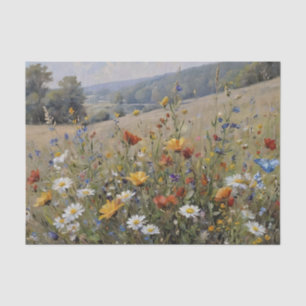 Wildflowers and Butterflies Decoupage Tissue Paper