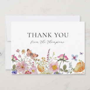 Wildflowers and Butterflies Shower Thank You
