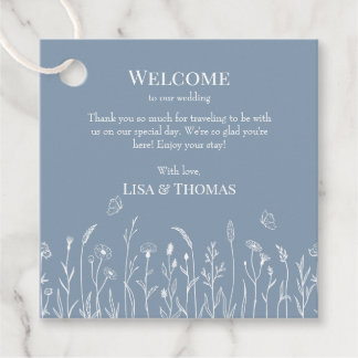 Wildflowers and Butterflies Welcome Gift Tag