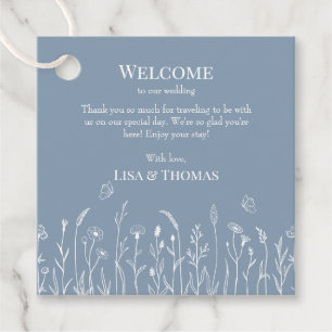 Wildflowers and Butterflies Welcome Gift Tag