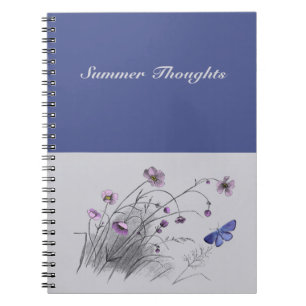 Wildflowers and Butterfly  Notebook