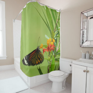 Wildflowers and Butterfly Shower Curtain