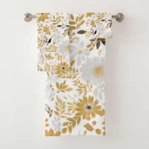 Wildflowers and Foliage Bath Towel Set