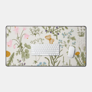 Wildflowers and Herbs Floral Desk Mat