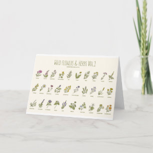 Wildflowers and Herbs Thank You Card