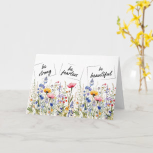 Wildflowers and Inspirational Words Card