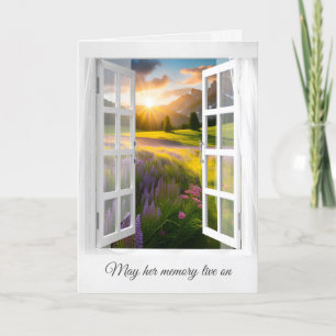 Wildflowers and Mountain Sunrise Sympathy Card