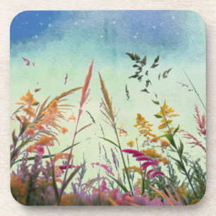 Wildflowers And Stars Coaster