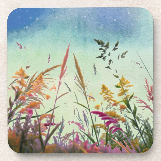 Wildflowers And Stars Coaster (Front)
