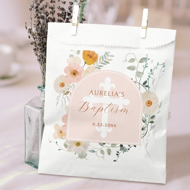 Wildflowers Arch Baptism Favour Bags (Creator Uploaded)