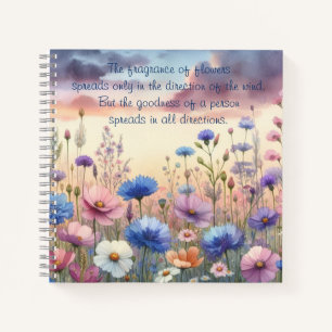 Wildflowers at Dusk & Quote Notebook