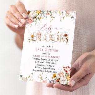 Wildflowers Baby In Bloom Baby Shower Invitation