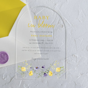 Wildflowers Baby in bloom baby Shower Invitation