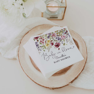 Wildflowers Baby In Bloom Baby Shower Napkin