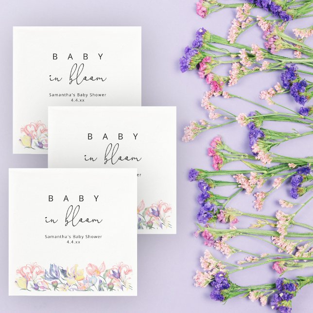 Wildflowers - Baby in bloom baby shower Napkin (Creator Uploaded)