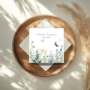 Wildflowers baby in bloom baby shower  napkin