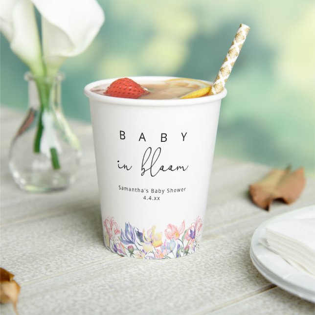 Wildflowers - Baby in bloom baby shower Paper Cups (Insitu)