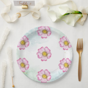 Wildflowers Baby In Bloom Baby Shower Paper Plate