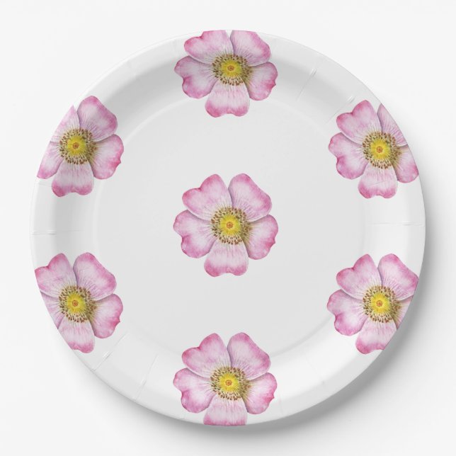 Wildflowers Baby In Bloom Baby Shower Paper Plate (Front)