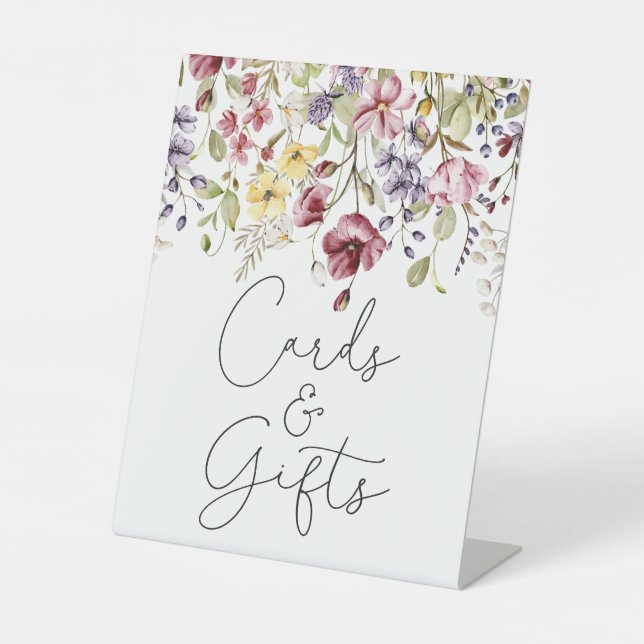 Wildflowers Baby In Bloom  Cards And Gifts Pedestal Sign (Front)