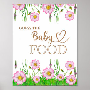Wildflowers Baby in Bloom “Guess the Baby Food”  Poster