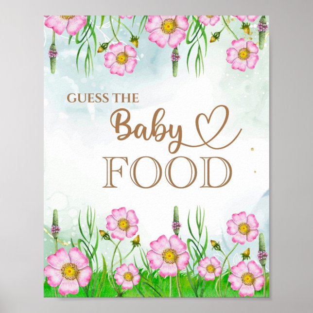 Wildflowers Baby in Bloom“Guess the Baby Food“  Poster (Front)