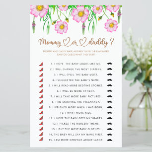 Wildflowers Baby In Bloom Mummy or daddy baby game