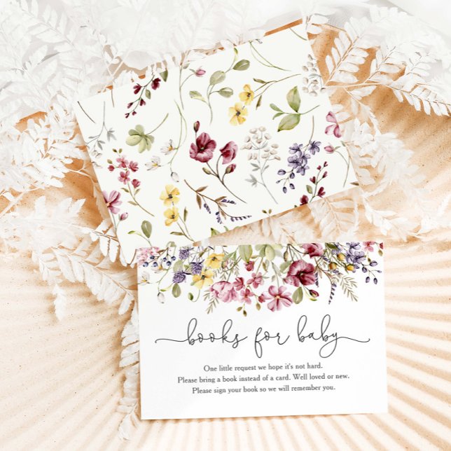 Wildflowers Baby In Bloom Shower Books For Baby Enclosure Card (Creator Uploaded)