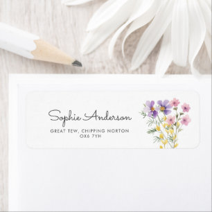 Wildflowers  Baby Shower Address