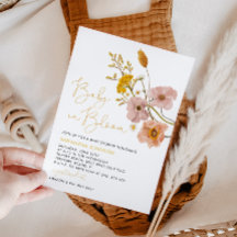 Wildflowers Baby Shower, Baby in Bloom 