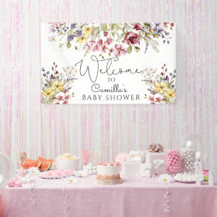 Wildflowers Baby Shower Banner