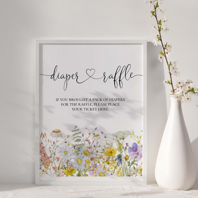 Wildflowers Baby Shower Diaper Raffle Poster (Creator Uploaded)