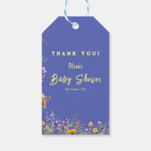 Wildflowers Baby Shower Gift Tag