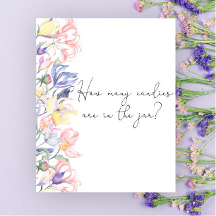 Wildflowers baby shower Guess how many candies Poster