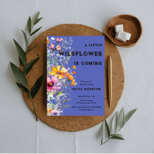 Wildflowers Baby Shower Invitation