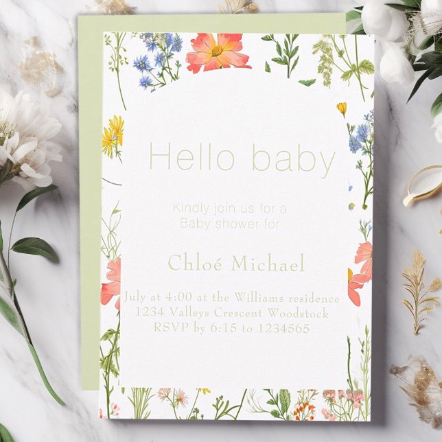 wildflowers Baby shower  Invitation (Creator Uploaded)